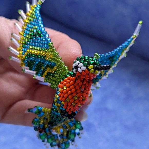 Beaded Hanging Hummingbird - Picture 5 of 7